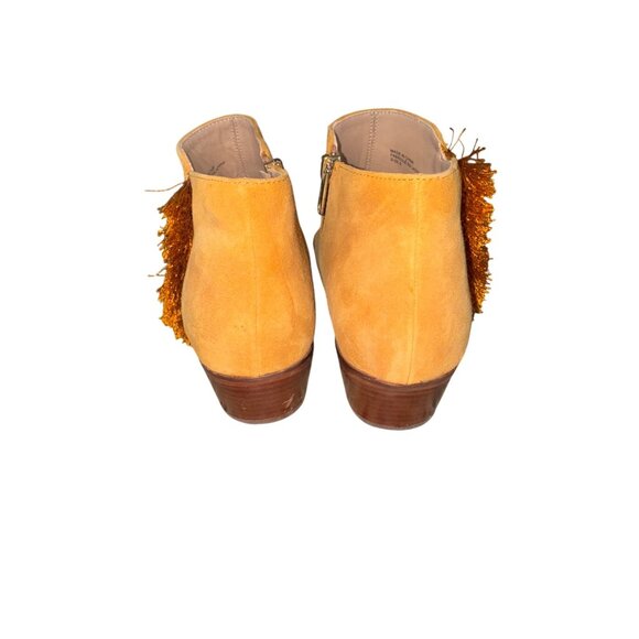 Anthropologie Fringed Booties Suede Ankle Boots Tassel Western Coastal Cowgirl 8 - Picture 6 of 12
